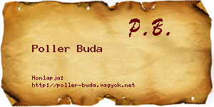 Poller Buda névjegykártya